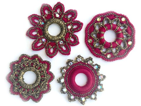 Runde Christbaumanhänger - 4 Variationen