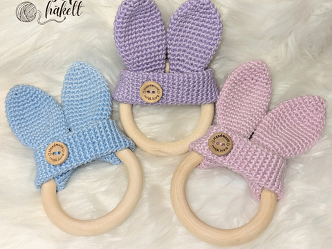 Greifring mit Hasenohren häkeln - Häkelanleitung Anfänger Deutsch