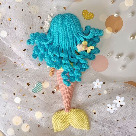 How to Hand Embroider eyes for Amigurumi Crochet Doll Mermaid