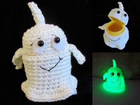 Häkelanleitung Ü-Ei-Gespenst Glow in the dark