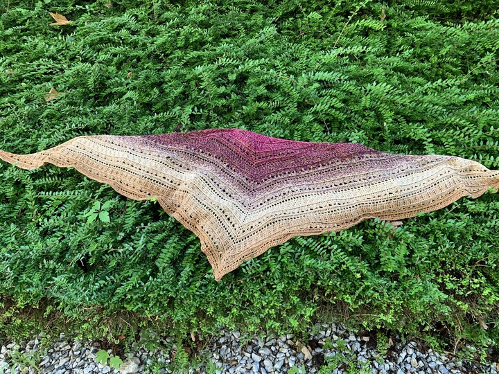 Crochet Pattern Flat Triangular Scarf "Medea"