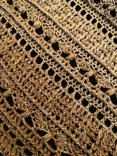 Crochet Pattern Flat Triangular Scarf "Medea"