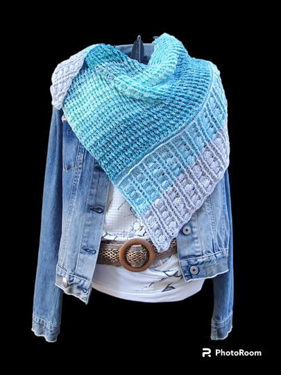 Asymmetrisches Tuch Pieces 3.0 - Häkelanleitung