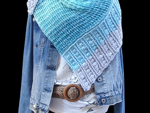 Asymmetrisches Tuch Pieces 3.0 - Häkelanleitung