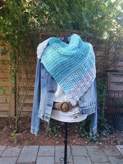 Asymmetrisches Tuch Pieces 3.0 - Häkelanleitung