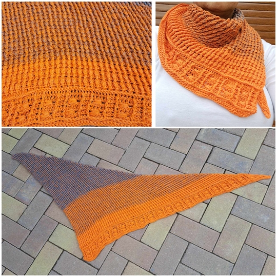 Asymmetrisches Tuch Pieces 3.0 - Häkelanleitung