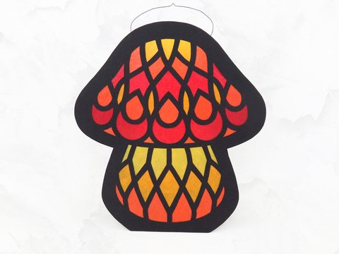 St. Martins-Laterne – Bunter Pilz – Bastelanleitung mit Vorlagen