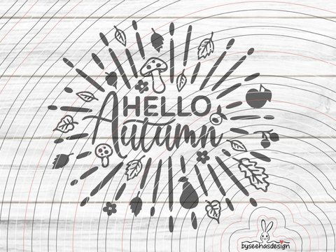 Hello Autumn Plotterdatei SVG DXF