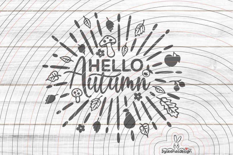 Hello Autumn Plotterdatei SVG DXF