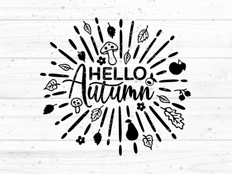 Hello Autumn Plotterdatei SVG DXF FCM