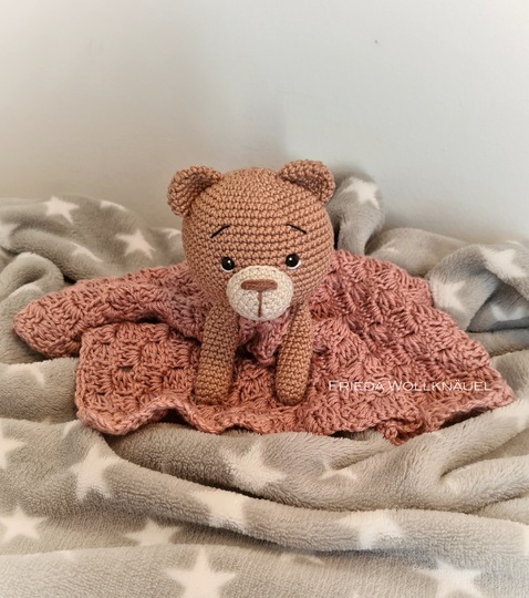 PDF Häkelanleitung Amigurumi Schmusetuch Bär Corner to Corner