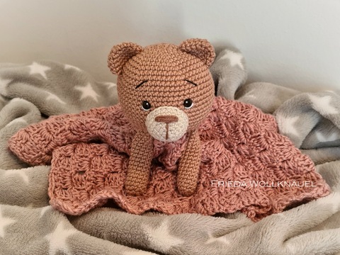 PDF Häkelanleitung Amigurumi Schmusetuch Bär Corner to Corner