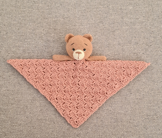 PDF Häkelanleitung Amigurumi Schmusetuch Bär Corner to Corner