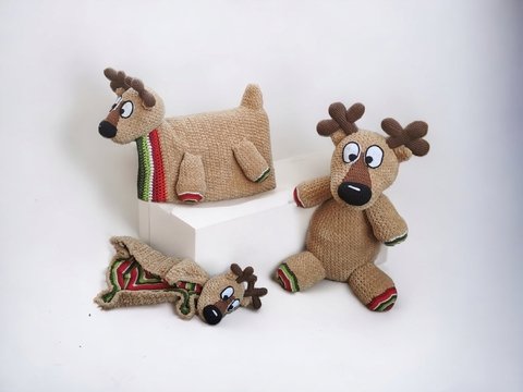 3in1 Häkelanleitung RENTIER Decke, Kuscheltier, Schnuffeltuch