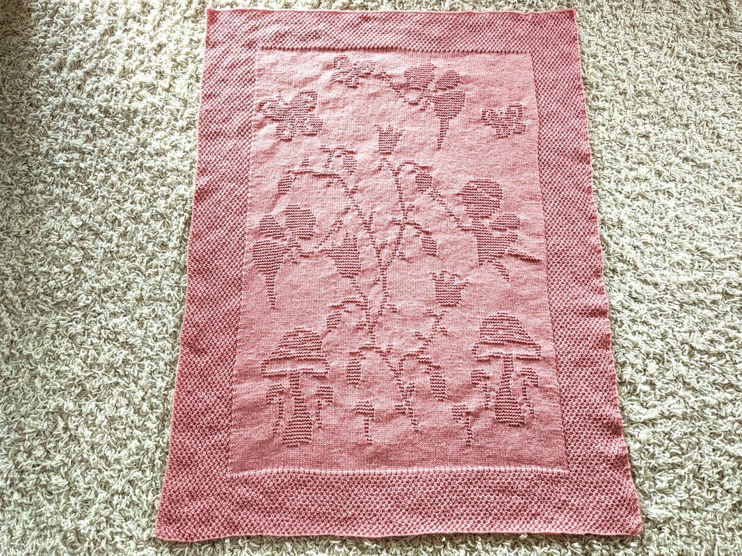 Knitting pattern baby / kids blanket "Wonderworld" - easy