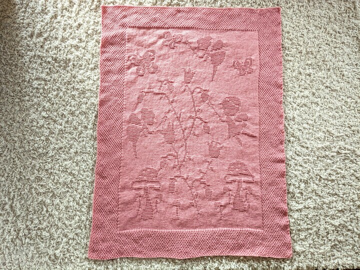 Strickanleitung Babydecke / Kinderdecke "Wunderwelt" - einfach