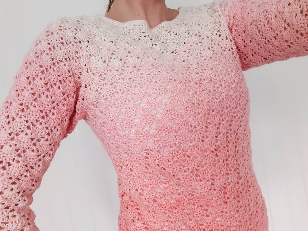 crochet pattern sweater "Diana", raglan style, all sizes