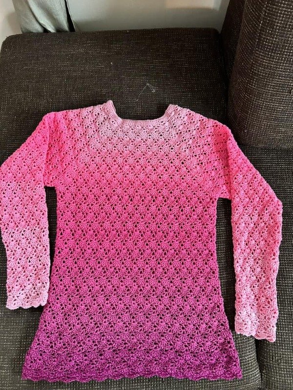 crochet pattern sweater "Diana", raglan style, all sizes - Image 10