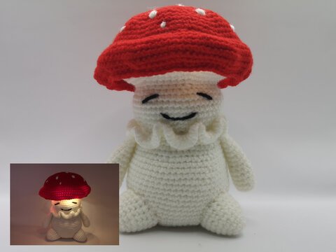 Pilzmännchen mit Licht - Häkelanleitung von NiggyArts