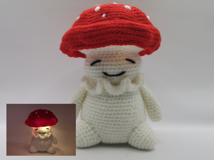 Pilzmännchen mit Licht - Häkelanleitung von NiggyArts