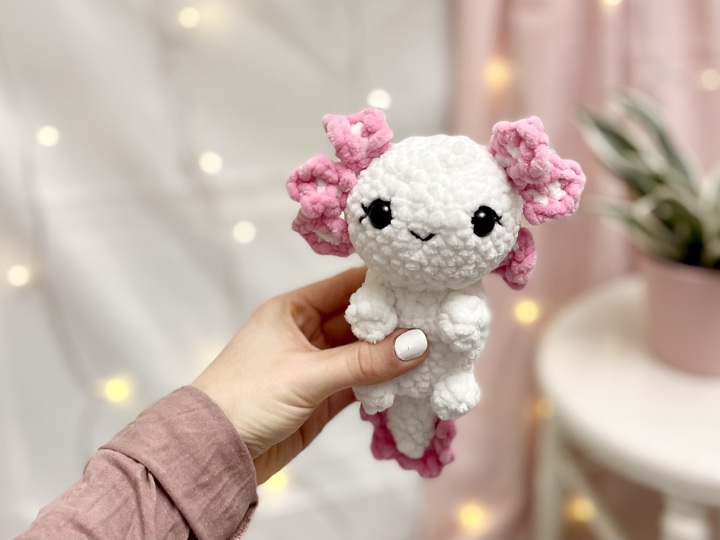 Häkelanleitung Tierbabys Set für Axolotl, Drache, Schwein, Nilpferd