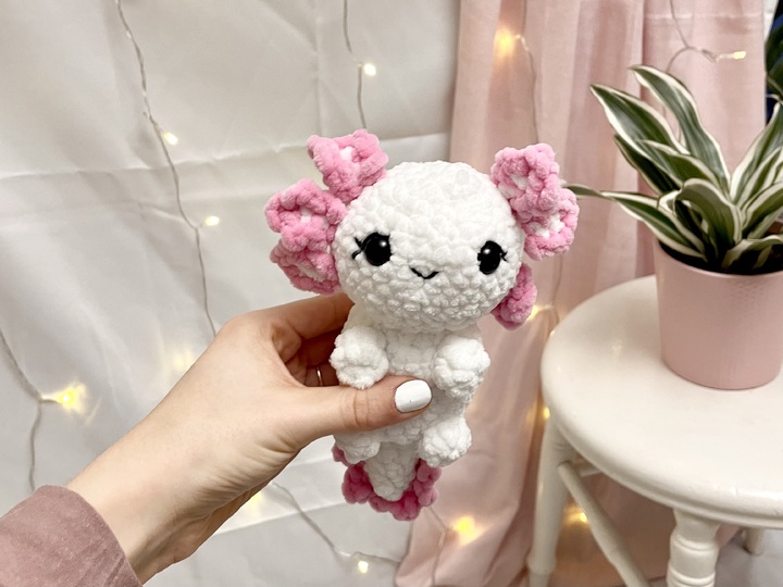 Häkelanleitung Tierbabys Set für Axolotl, Drache, Schwein, Nilpferd