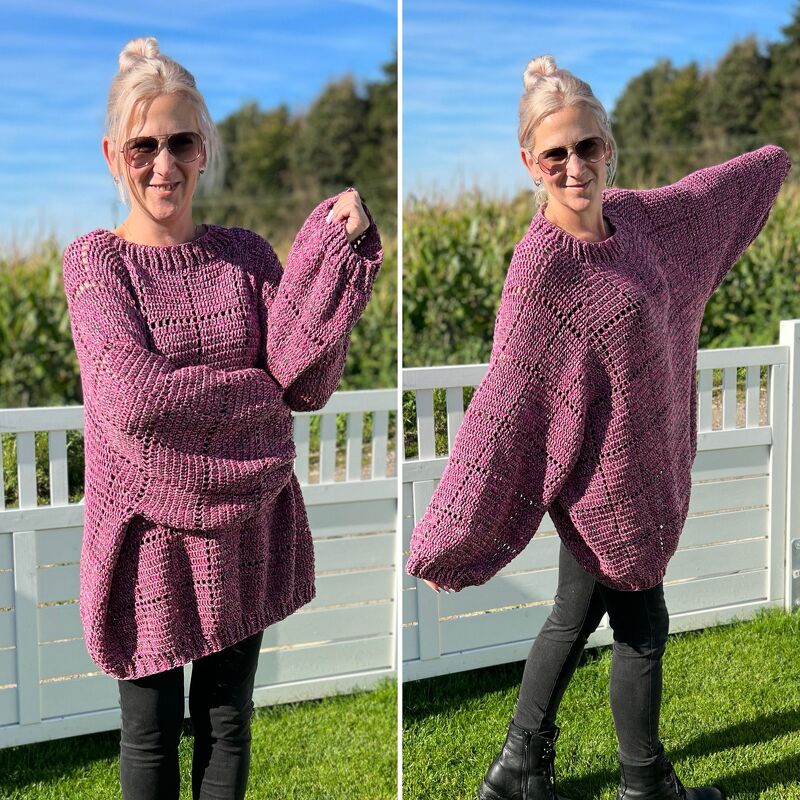 Häkelanleitung Onesize/Oversize-Pulli "Winter-Meli Nr. 23/1" - Bild 5