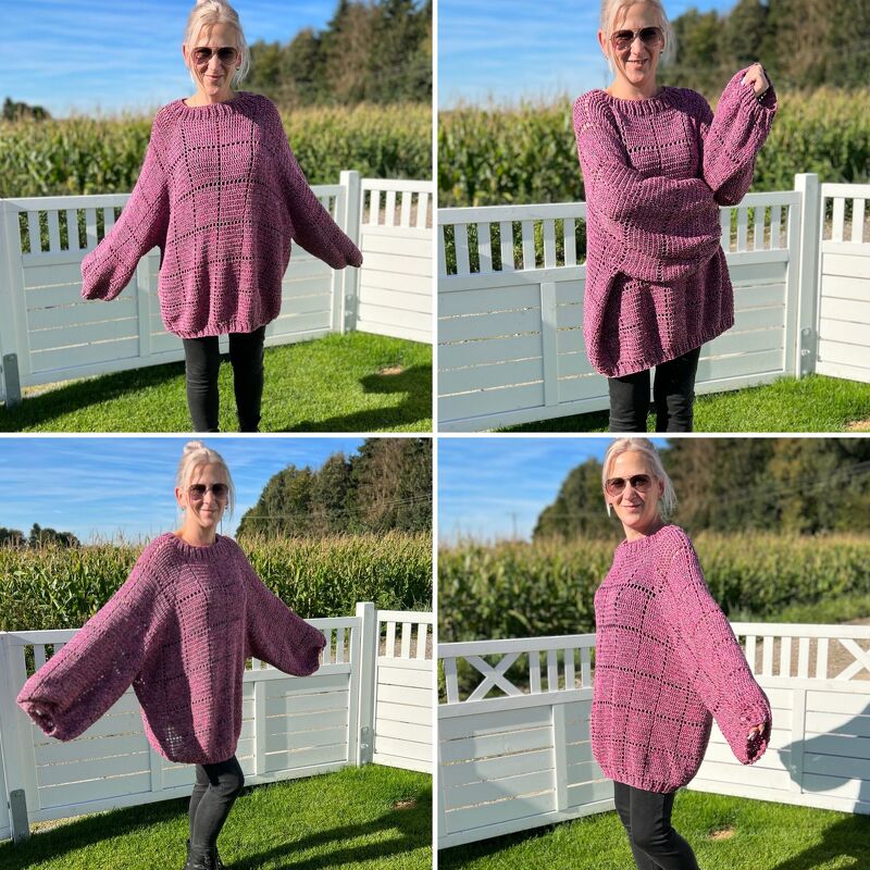 Häkelanleitung Onesize/Oversize-Pulli "Winter-Meli Nr. 23/1" - Bild 2