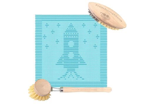 Strickmotiv „Raketenstart zum Sternenhimmel“ Deckchen Spüllappen Anleitung