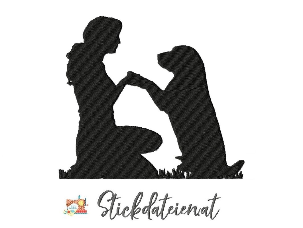 Hunde Freunde Stickdatei, Stickdatei Hundefreunde, Dog Dance Stickdatei