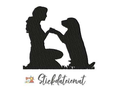 Hunde Freunde Stickdatei, Stickdatei Hundefreunde, Dog Dance Stickdatei