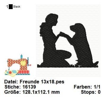 Hunde Freunde Stickdatei, Stickdatei Hundefreunde, Dog Dance Stickdatei - Bild 3