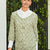 Olivfarbener Pullover mit Ajourrauten
