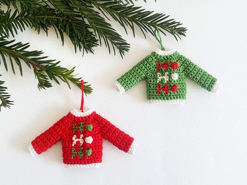 Häkelanleitung Weihnachtspullover Ho Ho Ho