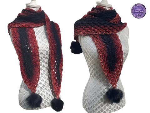 Häkelanleitung Schal Wally mit Farbverlauf in raffinierter Optik