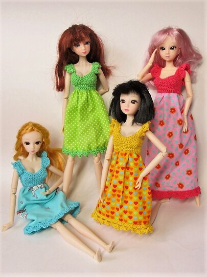 Häkelanleitung Nachthemd für Ankleidepuppen