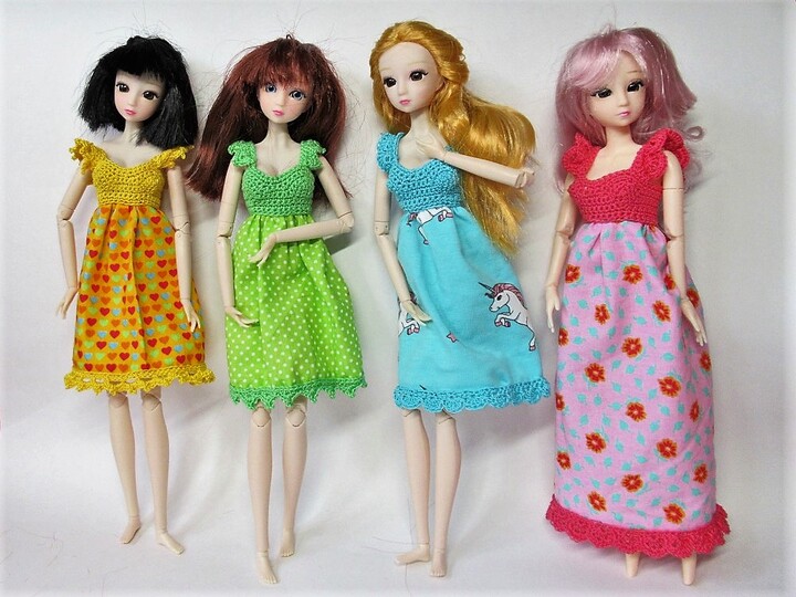 Häkelanleitung Nachthemd für Ankleidepuppen