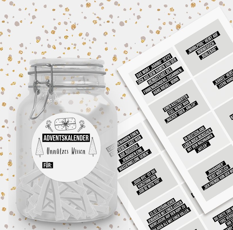 Adventskalender UNNÜTZES WISSEN Adventskalender zum Ausdrucken digitale Dat - Bild 3