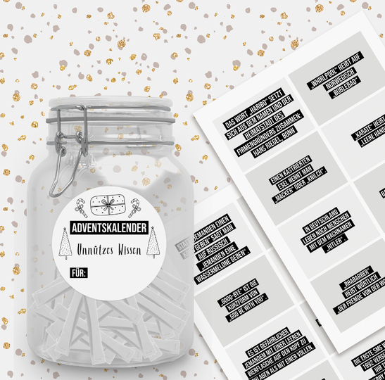 Adventskalender UNNÜTZES WISSEN Adventskalender zum Ausdrucken digitale Dat