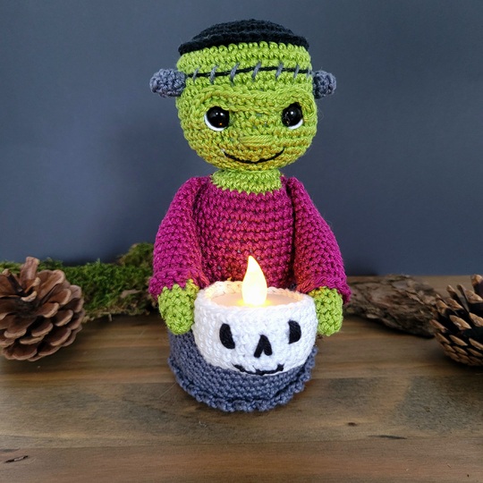 Anleitung Teelichthalter Zombie/Frankenstein