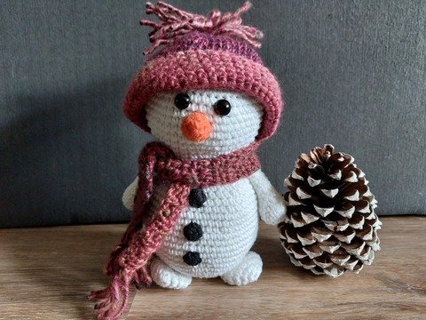 Schneemann Frosty Amigurumi Schneemann Snowman häkeln ca. 20cm hoch