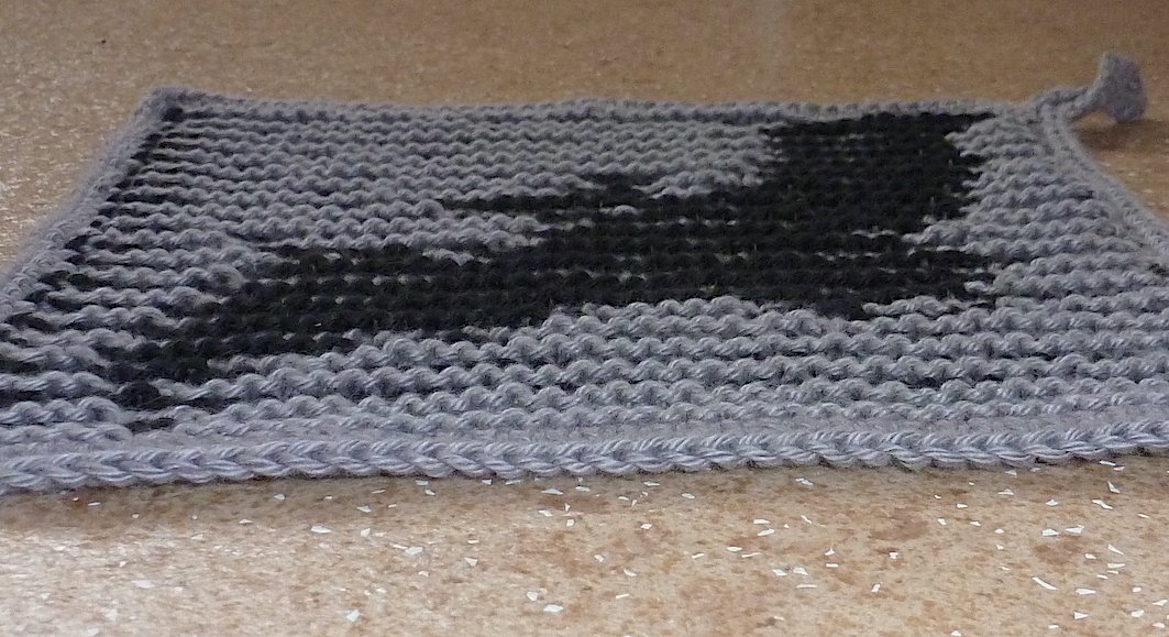 Fledermaus - Schattenstricktier z.B. als Topf- oder Spüllappen