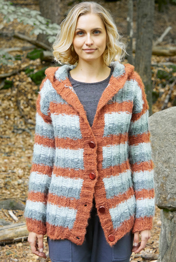 Kapuzenjacke im Streifenmuster