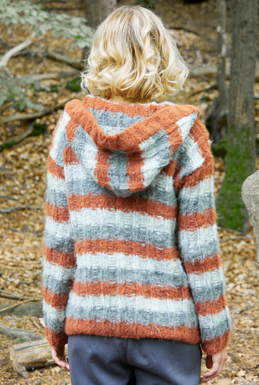 Kapuzenjacke im Streifenmuster