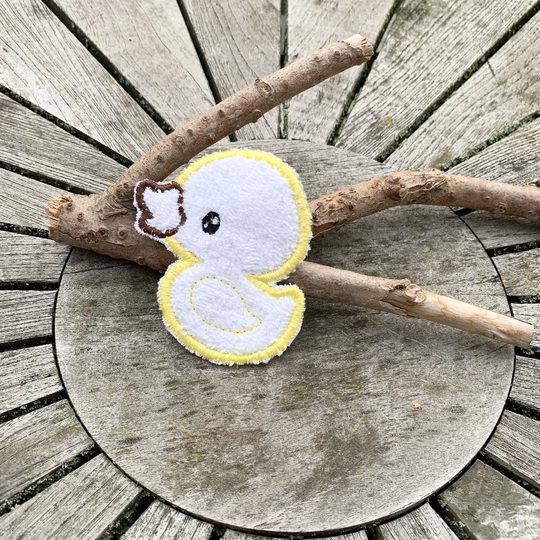 Abschminkpad Ente Stickdatei ITH 10x10 cm Waschpad Badeente gelb Pad