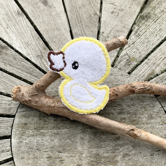 Abschminkpad Ente Stickdatei ITH 10x10 cm Waschpad Badeente gelb Pad