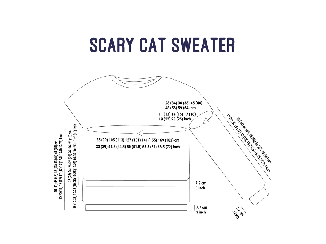 Knitting Pattern for a Scary Cat Sweater - Image 12
