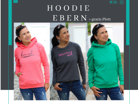 Ebook Hoodie EBERN Gr. 34-56 + gratis Plottdatei