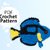 Doris the Royal Blue Tang Crochet Pattern, Amigurumi Colorful Coral Fish