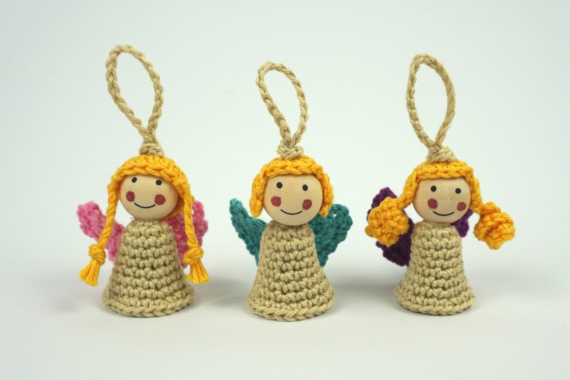 Weihnachtsbaumanhänger Engel EMMA Häkelanleitung